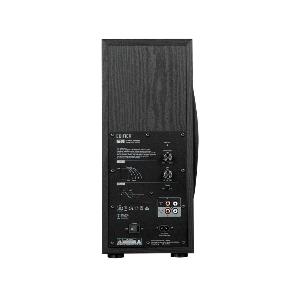 Edifier T5S Powered Subwoofer - Black(T5S-BLACK) - 4