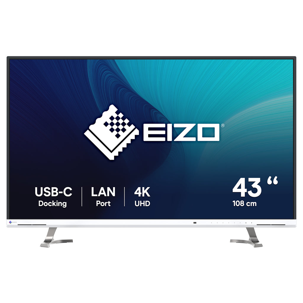 EIZO Flexscan EV4340X 43" 4K UHD 94W USB-C IPS Monitor - White(EV4340X-WT) - 2