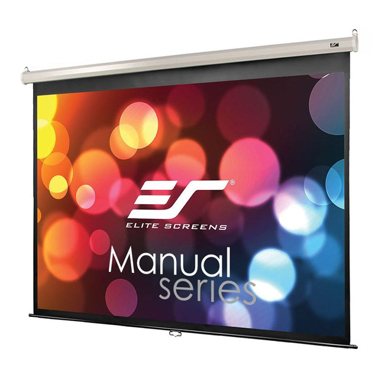 Elite Screens Manual 135" 4:3 Pulldown Projection Screen - White(M135XWV2) - 1