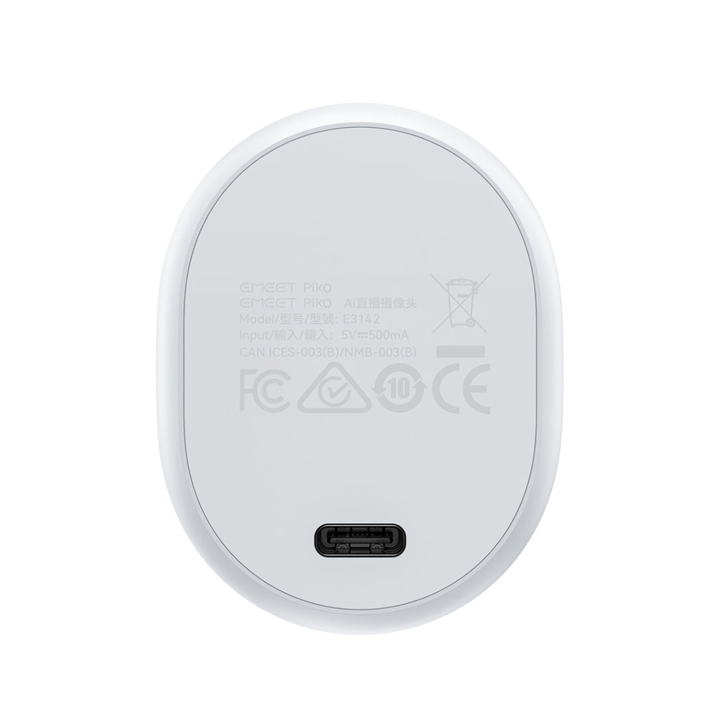EMEET Piko Dual-Camera AI-Powered 4K Webcam - White(PIKO-WHT) - 6