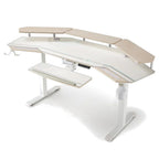 Eureka ES71-MW Ergo Studio Electric Standing Desk + Keyboard Tray - Maple White(ERK-ES71-MW) - 2