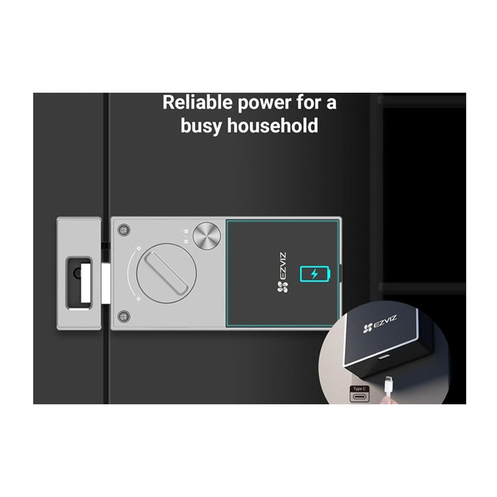 EZVIZ DL03 Pro Wi-Fi Fingerprint Smart Rim Lock(CS-DL03-PRO) - 5