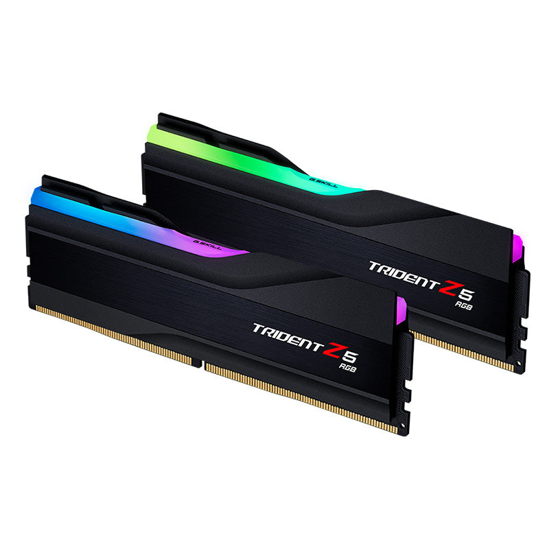 G.Skill Trident Z5 RGB 64GB (2x 32GB) DDR5 6000MHz CL32 Desktop Memory - Black(F5-6000J3238G32GX2-TZ5RK) - 1