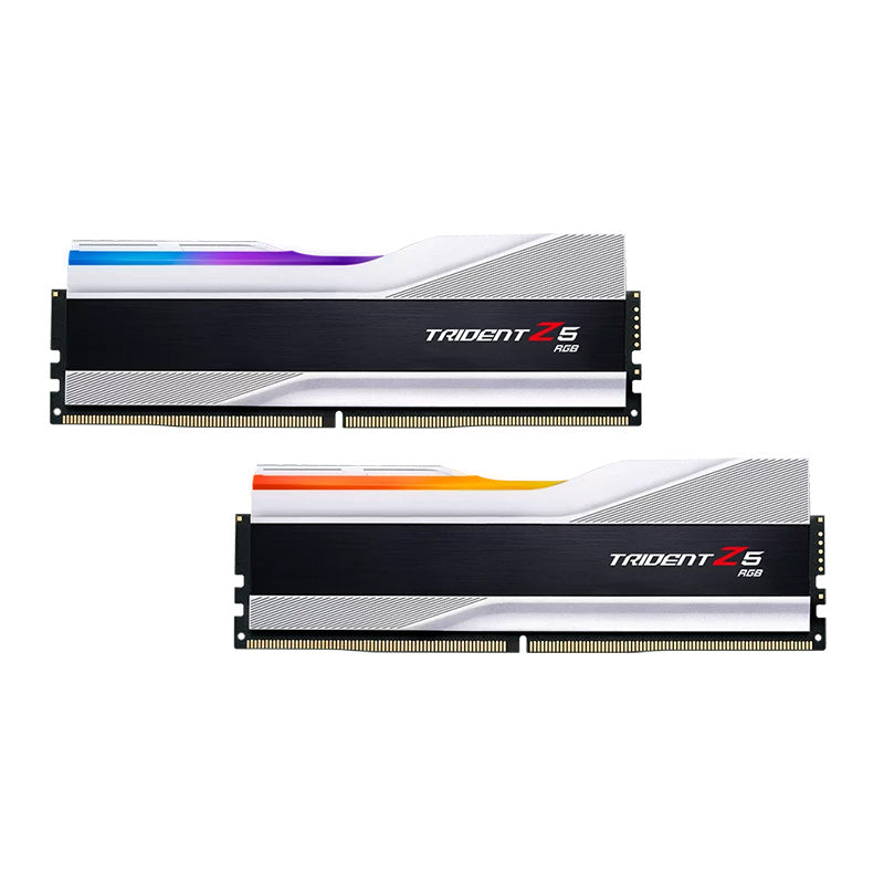 G.Skill Trident Z5 RGB 64GB (2x 32GB) DDR5 6400MHz CL32 Desktop Memory - Silver(F5-6400J3239G32GX2-TZ5RS) - 2