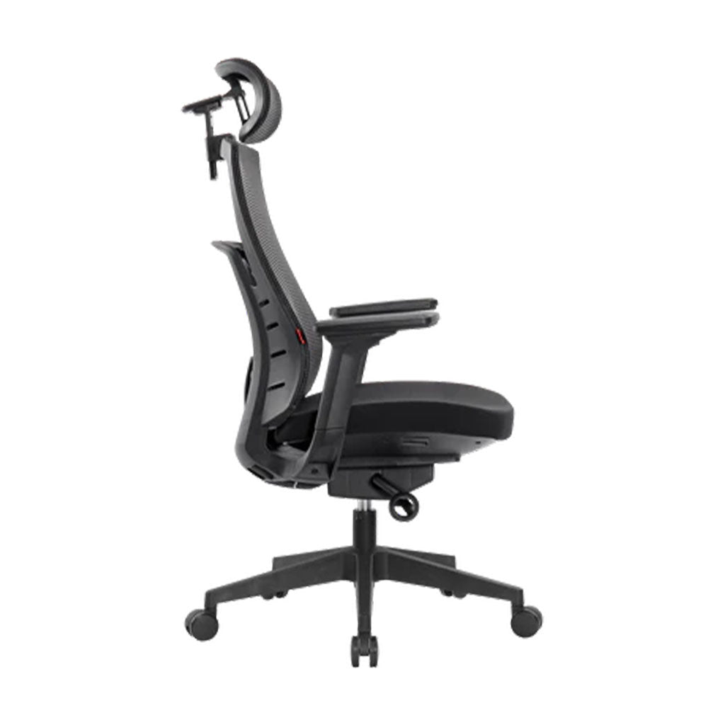 Fantech OC1 Adjustable Lumbar Ergonomic Office Chair - Black(CRFTOC1BK) - 4