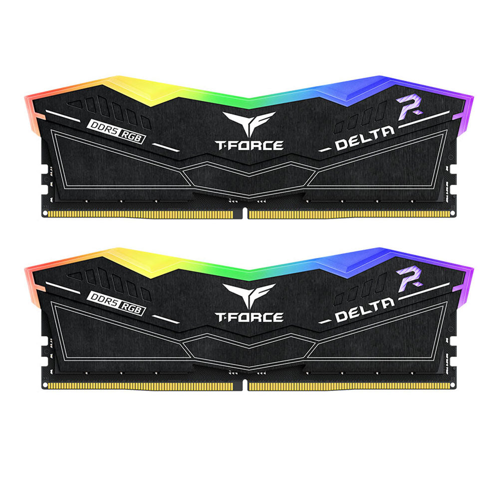 Team T-Force Delta RGB Series 48GB (2x 24GB) DDR5 8200MHz Desktop Memory - Black(FF3D548G8200HC38EDC01) - 1
