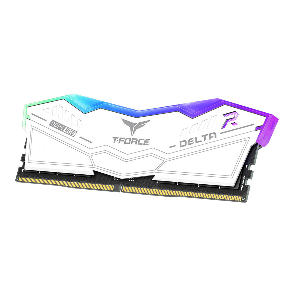 Team T-Force Delta RGB Series 32GB (2x 16GB) DDR5 7200MHz Desktop Memory - White(FF4D532G7200HC34ADC01) - 2