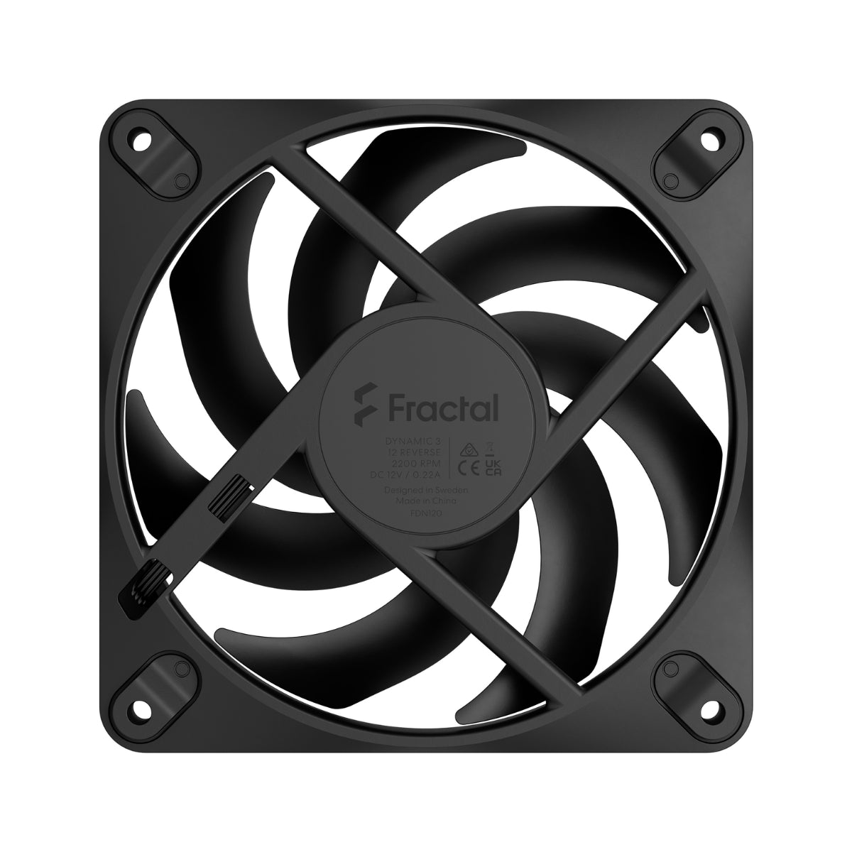 Fractal Design Dynamic 3 Reverse 120mm Black Fan(FD-F-DY3-1202) - 2