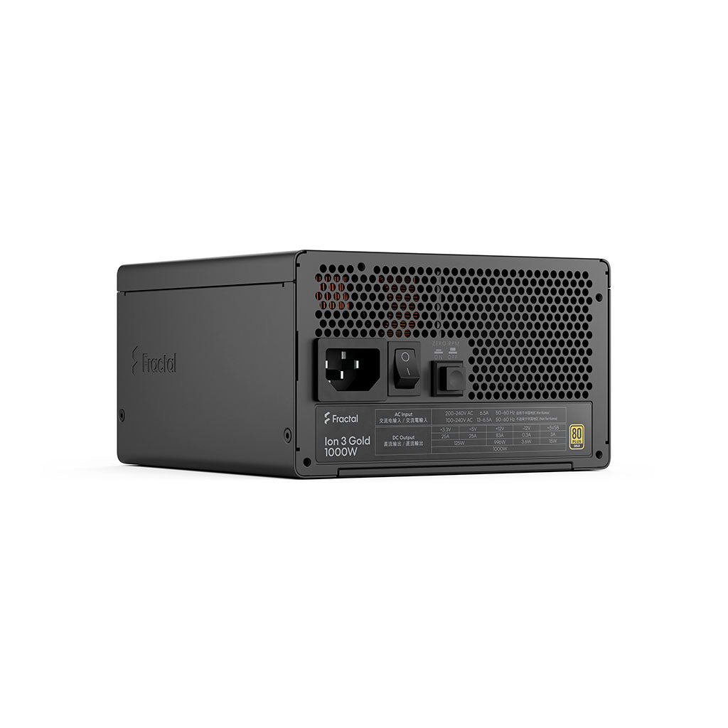 Fractal Design Ion 3 Gold 1000W 80+ Gold PCIe 5.1 ATX 3.1 Fully Modular Power Supply - Black(FD-P-IA3G-100) - 10