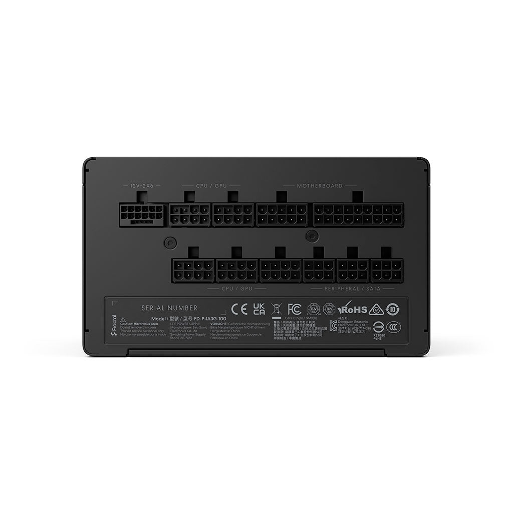 Fractal Design Ion 3 Gold 1000W 80+ Gold PCIe 5.1 ATX 3.1 Fully Modular Power Supply - Black(FD-P-IA3G-100) - 16