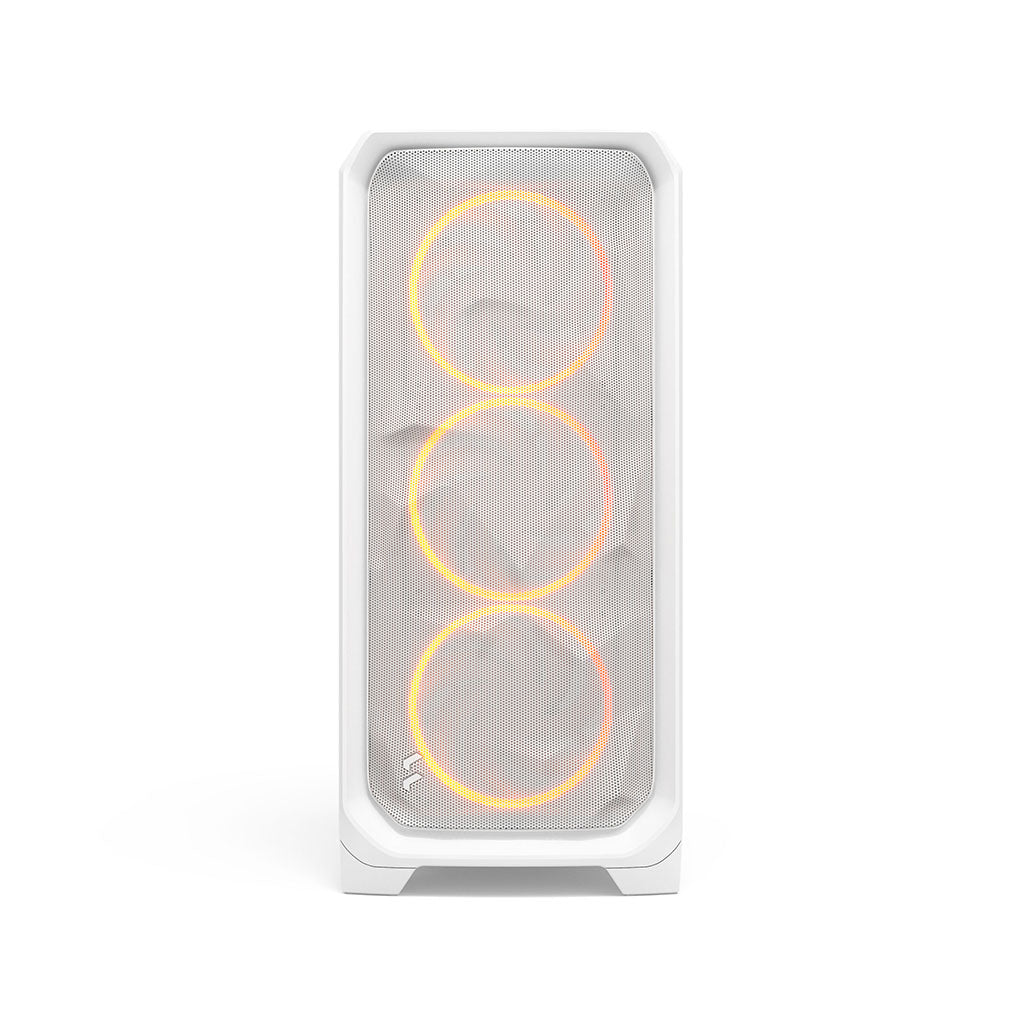 Fractal Design Meshify 3 Tempered Glass E-ATX Mid Tower Case - White RGB TG Clear Tint(FD-C-MES3A-07) - 3