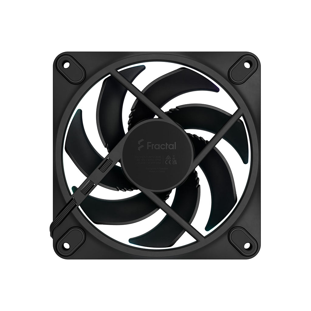 Fractal Design Momentum 12 RGB 120mm PWM Fan - 3-Pack - Black(FD-F-MR1-1203) - 5