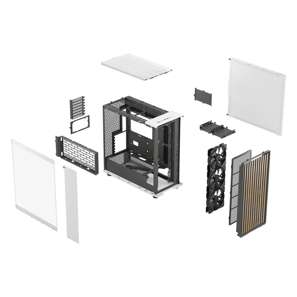 Fractal Design North XL E-ATX Case - Chalk White Tempered Glass(FD-C-NOR1X-04) - 16