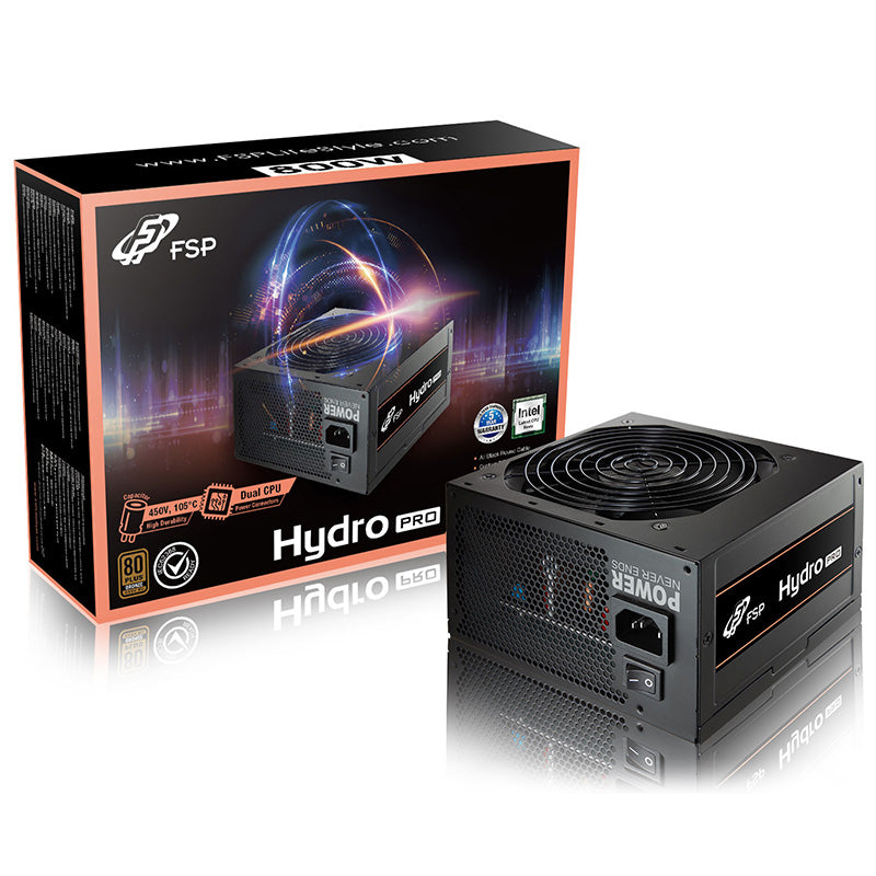 FSP Hydro PRO HP2-800 800W 80+ Bronze Non-Modular ATX Power Supply - Black(HP2-800) - 1