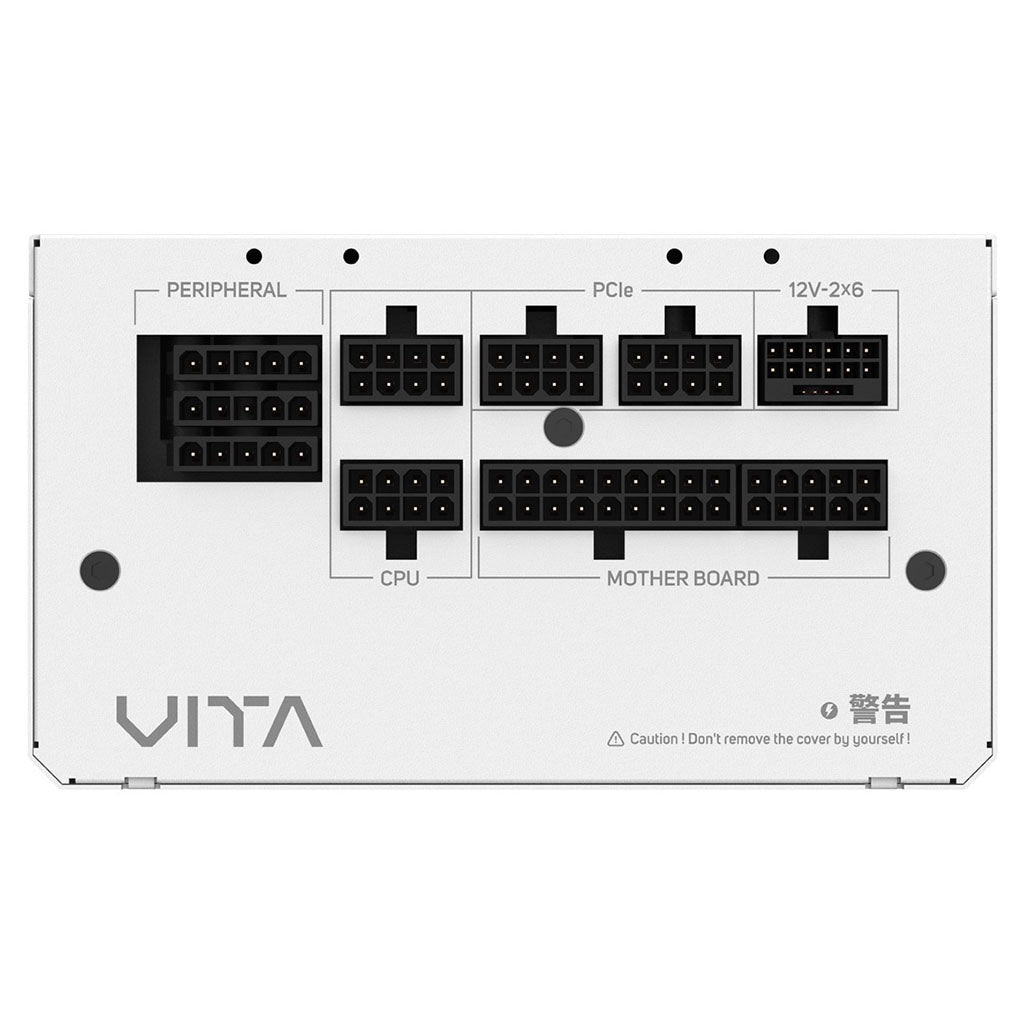 FSP VITA GM 1000W 80+ Gold PCIe 5.1 ATX 3.1 Fully-Modular Power Supply - White(VITA-1000GM White) - 3