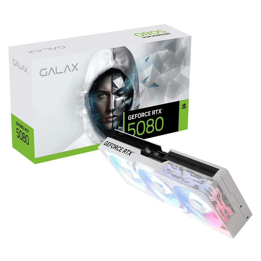 GALAX GeForce RTX 5080 1-Click OC 16GB Video Card - White(58NZN6MDBCWH) - 1