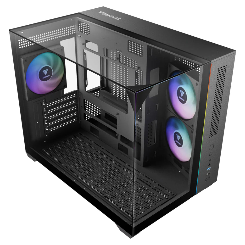 Gamdias ATLAS M3M Tempered Glass Panel Micro ATX Case(CASEGDATLM3M) - 2