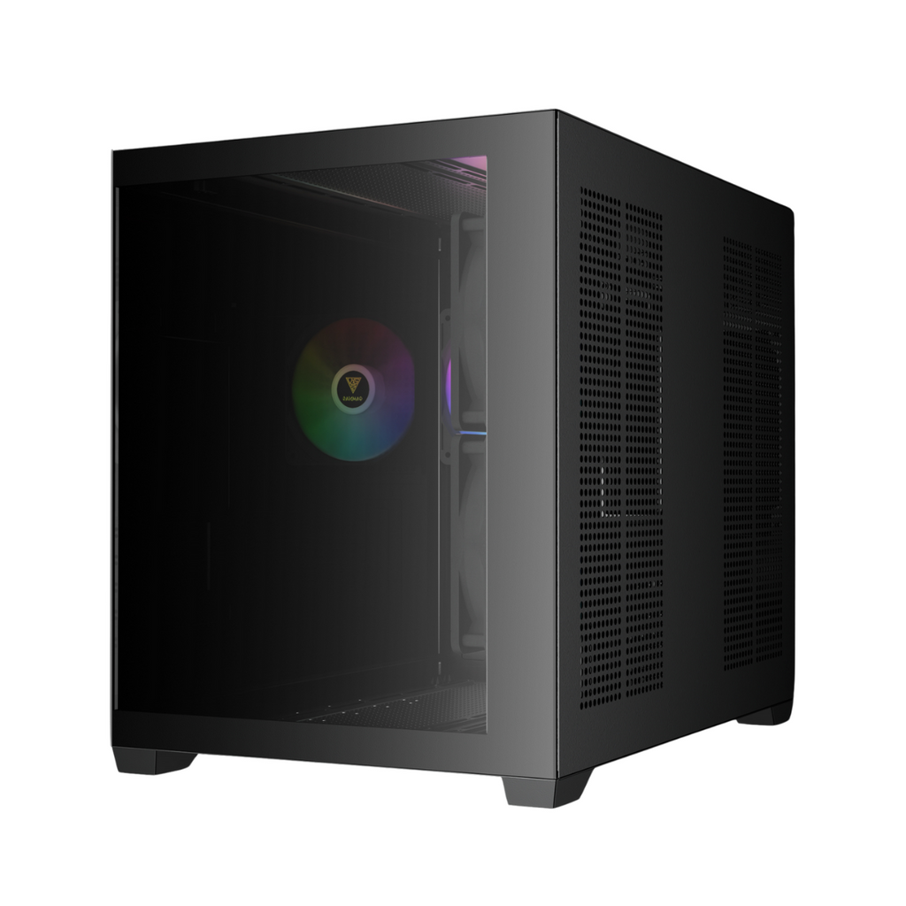 Gamdias AURA GC10M V2 Tempered Glass Panel M-ATX PC Case w/ 3 ARGB Fans - Black(CASEGDGC10MV2BK) - 6