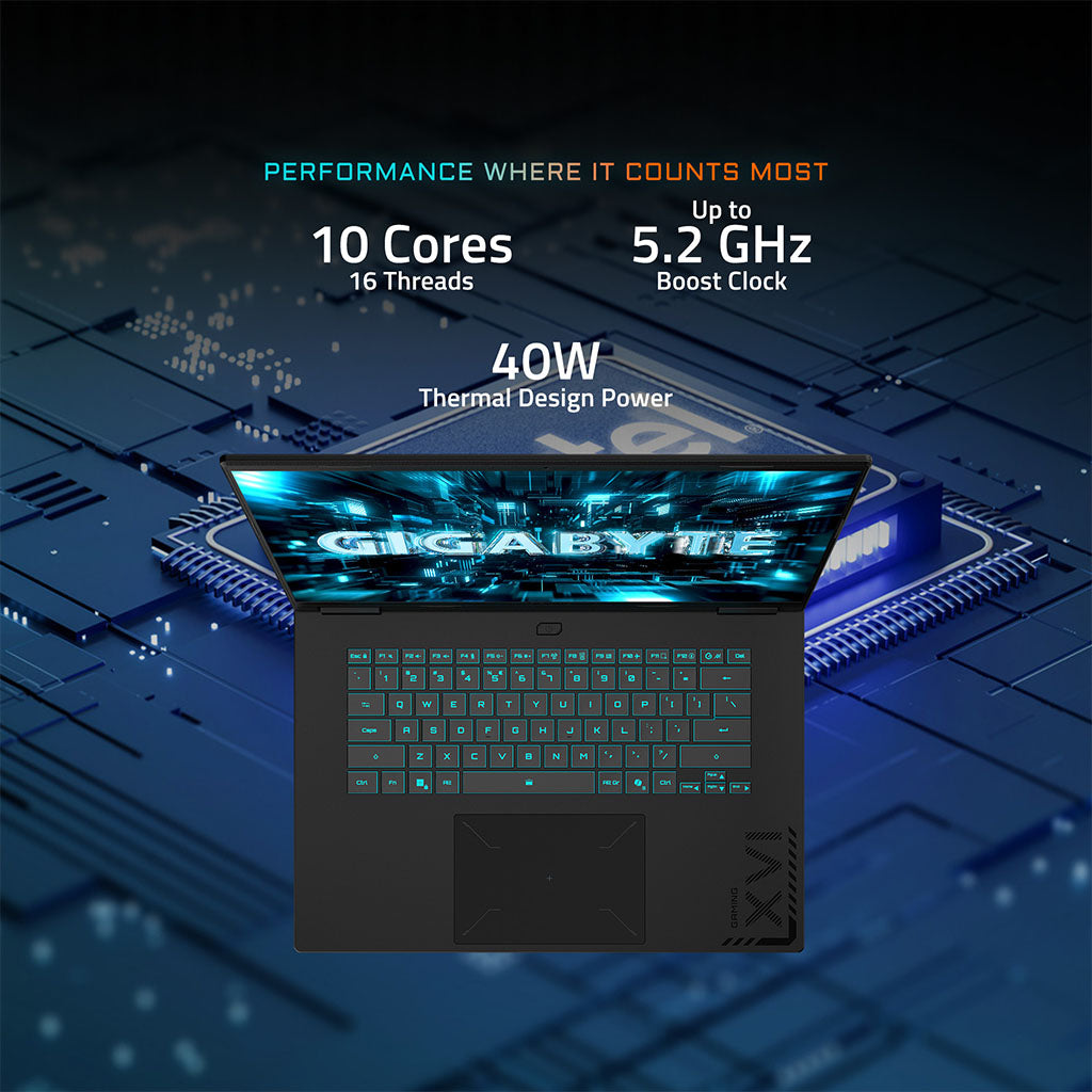 Gigabyte A16 Pro 16" 165Hz QHD Gaming Laptop Intel Core 7 240H 32GB 1TB RTX5080 W11H(GAMING A16 PRO DYHG5AUCC4SH) - 10
