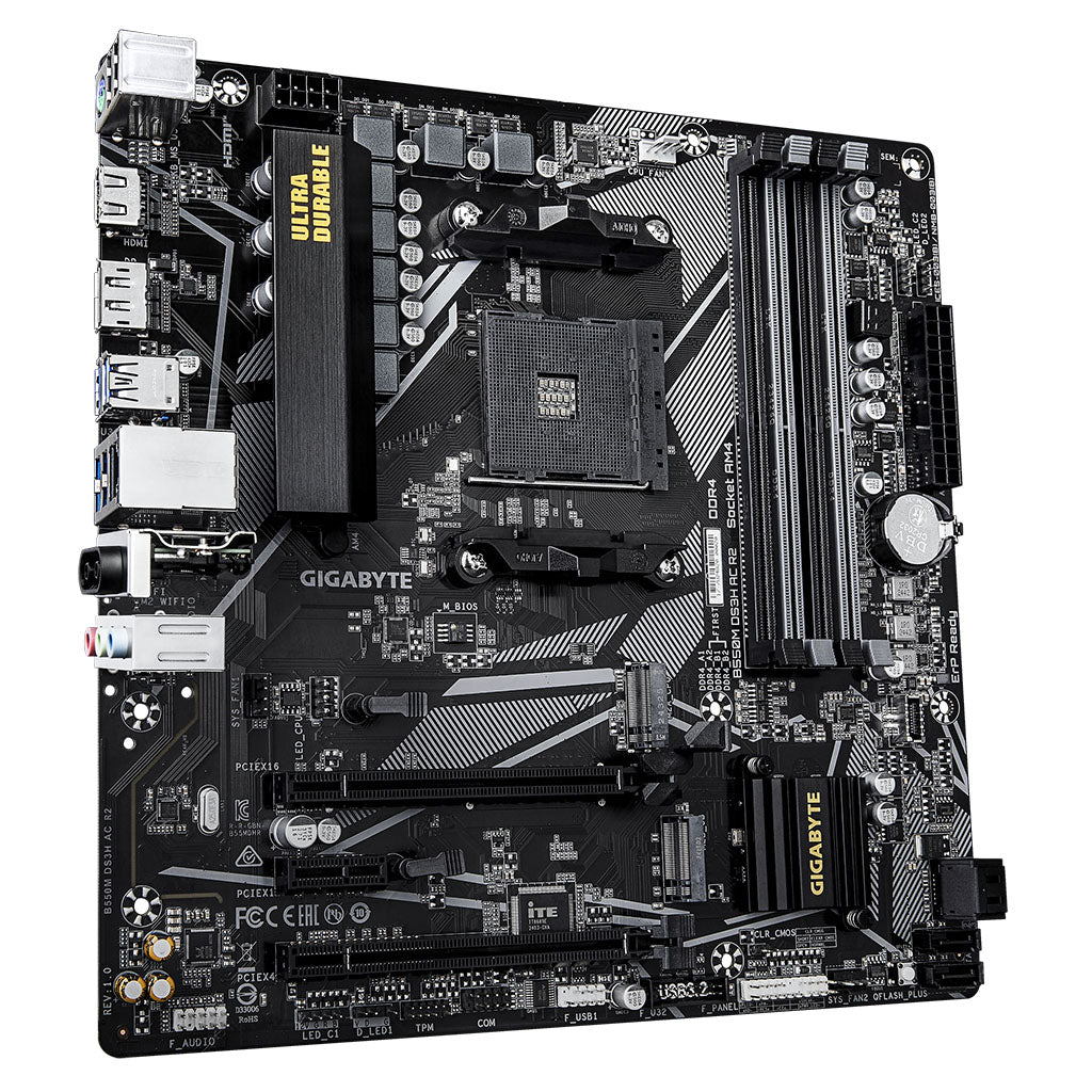 Gigabyte B550M DS3H AC WiFi AM4 Micro-ATX Motherboard(B550M DS3H AC R2) - 3