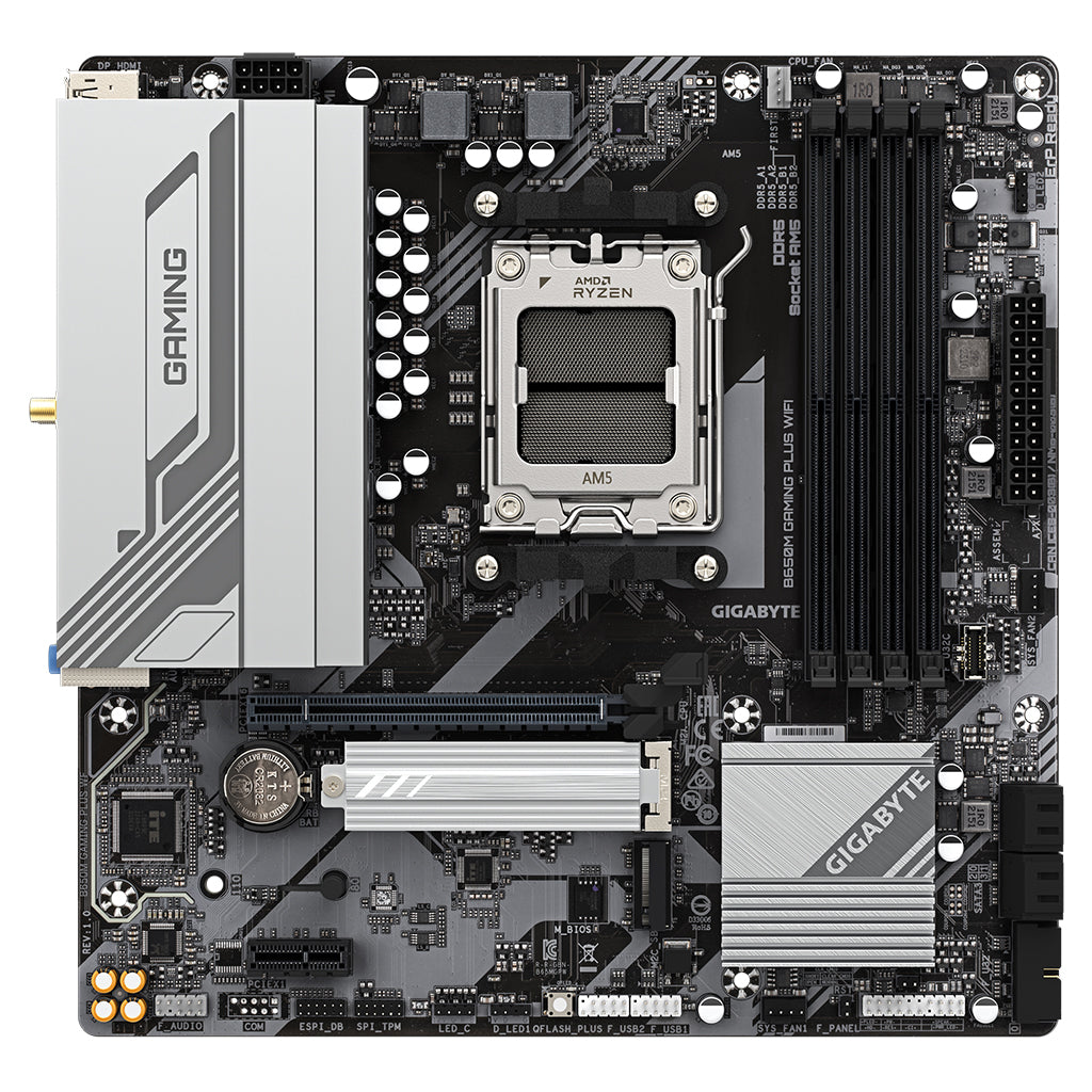 Gigabyte B650M GAMING PLUS WIFI AM5 Micro-ATX Motherboard(B650M GAMING PLUS WIFI) - 2