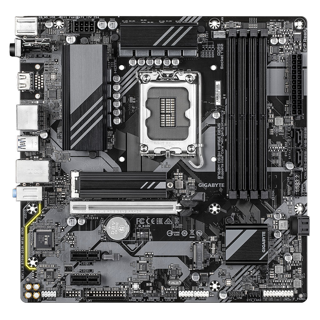 Gigabyte B760M DS3H WIFI 6E GEN 5 Intel LGA 1700 Micro-ATX Motherboard(B760M DS3H WF6E GEN5) - 2