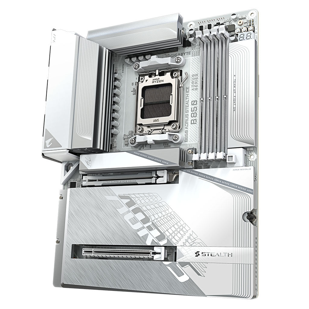 Gigabyte B850 AORUS STEALTH ICE DDR5 AM5 ATX Motherboard(B850 A STEALTH ICE) - 4