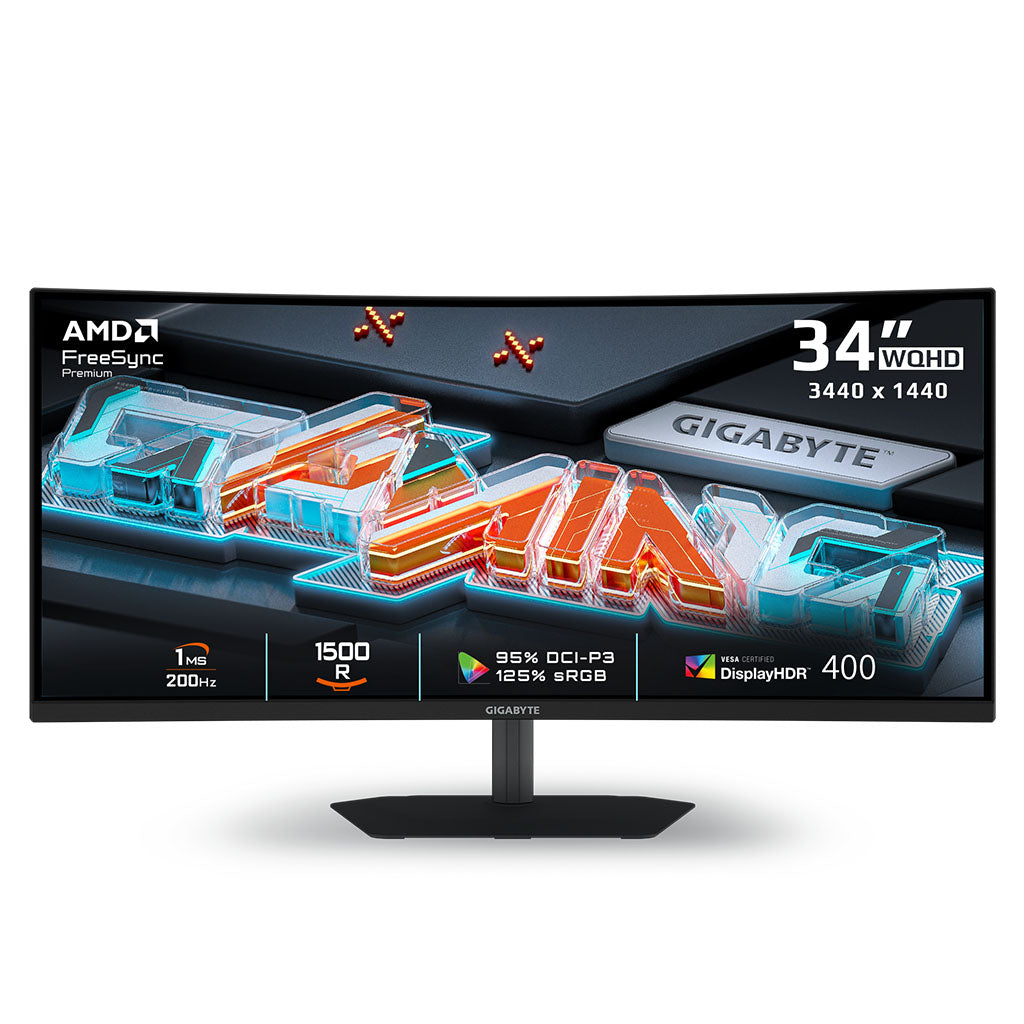 Gigabyte G34WQC2 34" 200Hz Ultra-Wide QHD HDR400 FreeSync Curved VA Gaming Monitor(G34WQC2) - 1