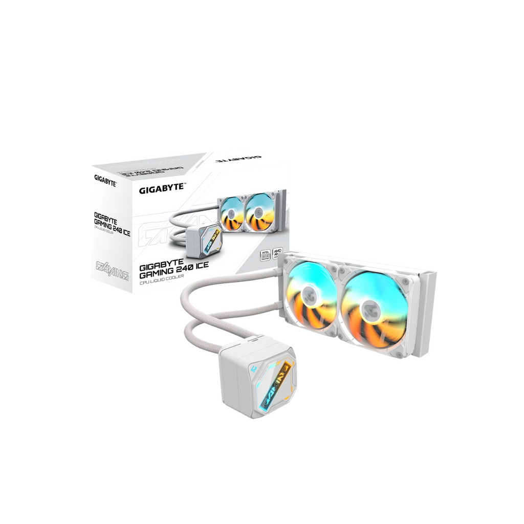 Gigabyte GAMING 240 ICE 240mm ARGB AIO Liquid CPU Cooler - White(GP-GIGABYTE GME 240I) - 2
