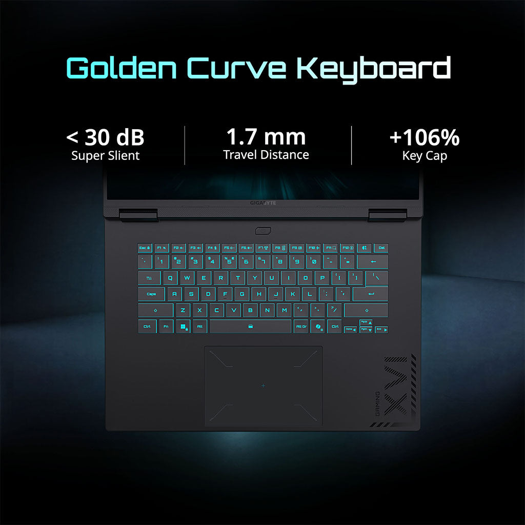 Gigabyte Gaming A16 16" 165Hz WUXGA Laptop Ryzen 7 260 16GB 1TB RTX5070 W11H(GAMING A16 3WHK3AU894SH) - 11