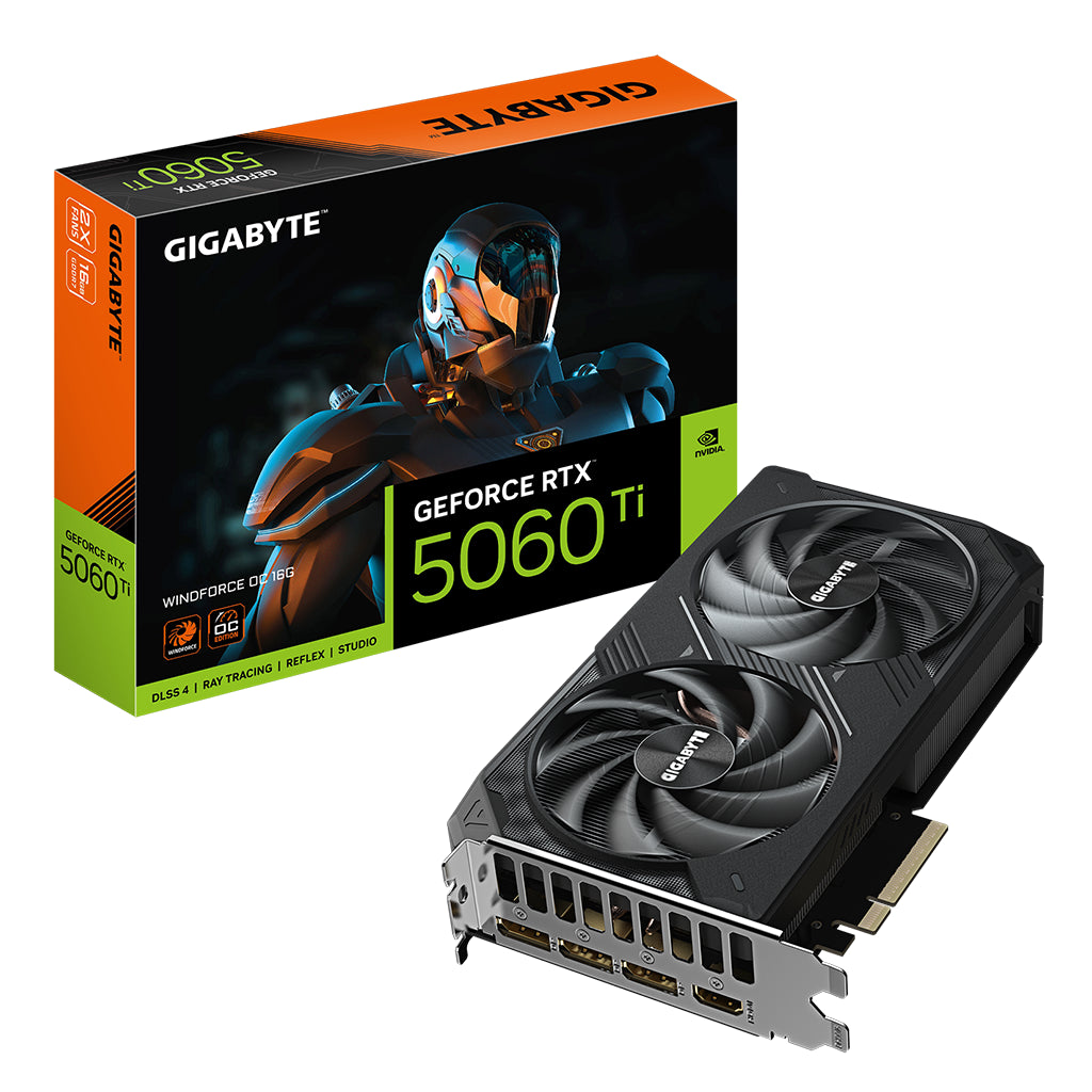 Gigabyte GeForce RTX 5060 Ti WINDFORCE OC 16GB GDDR7 Video Card(GV-N506TWF2OC-16GD) - 1