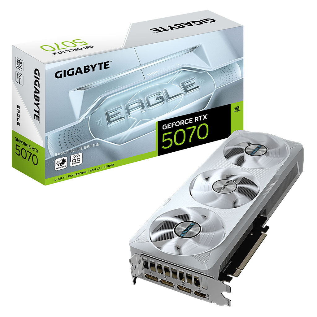 Gigabyte GeForce RTX 5070 EAGLE OC ICE 12GB Video Card - White Edition(GV-N5070EAGLEOC ICE-12GD ) - 1