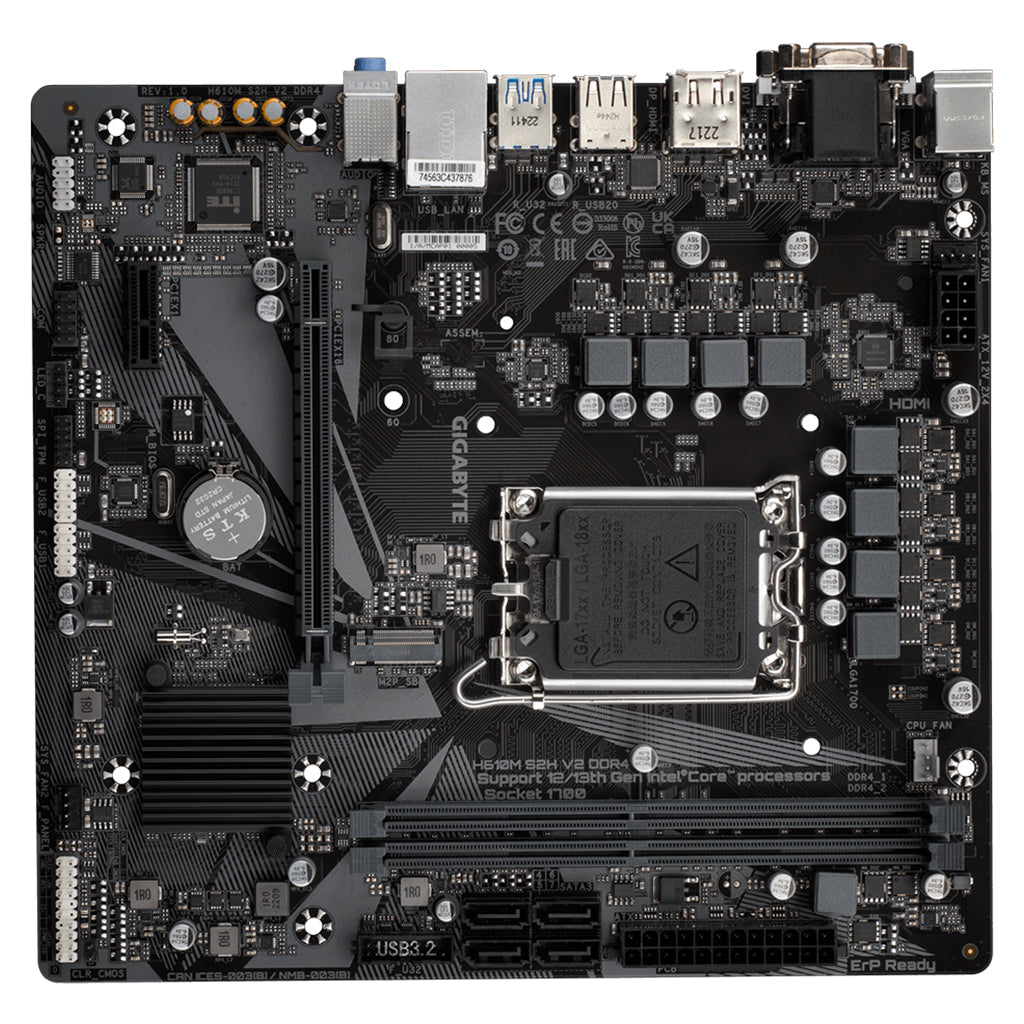 Gigabyte H610M S2H V2 DDR4 LGA1700 Micro ATX Motherboard(H610M S2H V2 DDR4) - 4