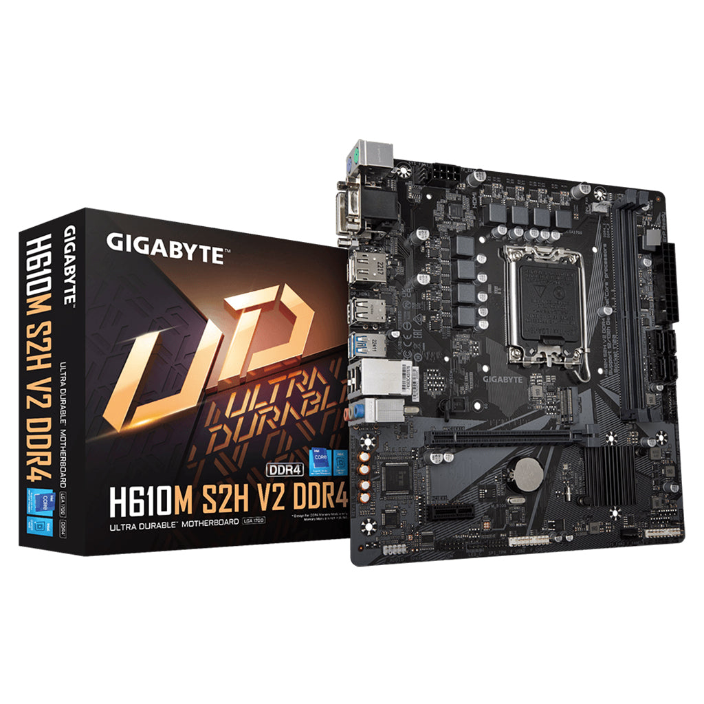 Gigabyte H610M S2H V2 DDR4 LGA1700 Micro ATX Motherboard(H610M S2H V2 DDR4) - 1
