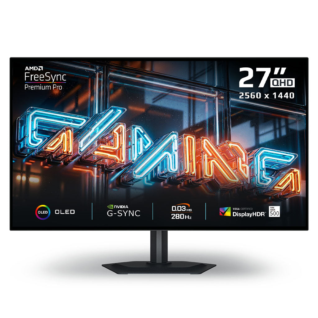 Gigabyte MO27Q28G 27" 280Hz QHD 0.03ms G-Sync WOLED Gaming Monitor(MO27Q28G) - 1