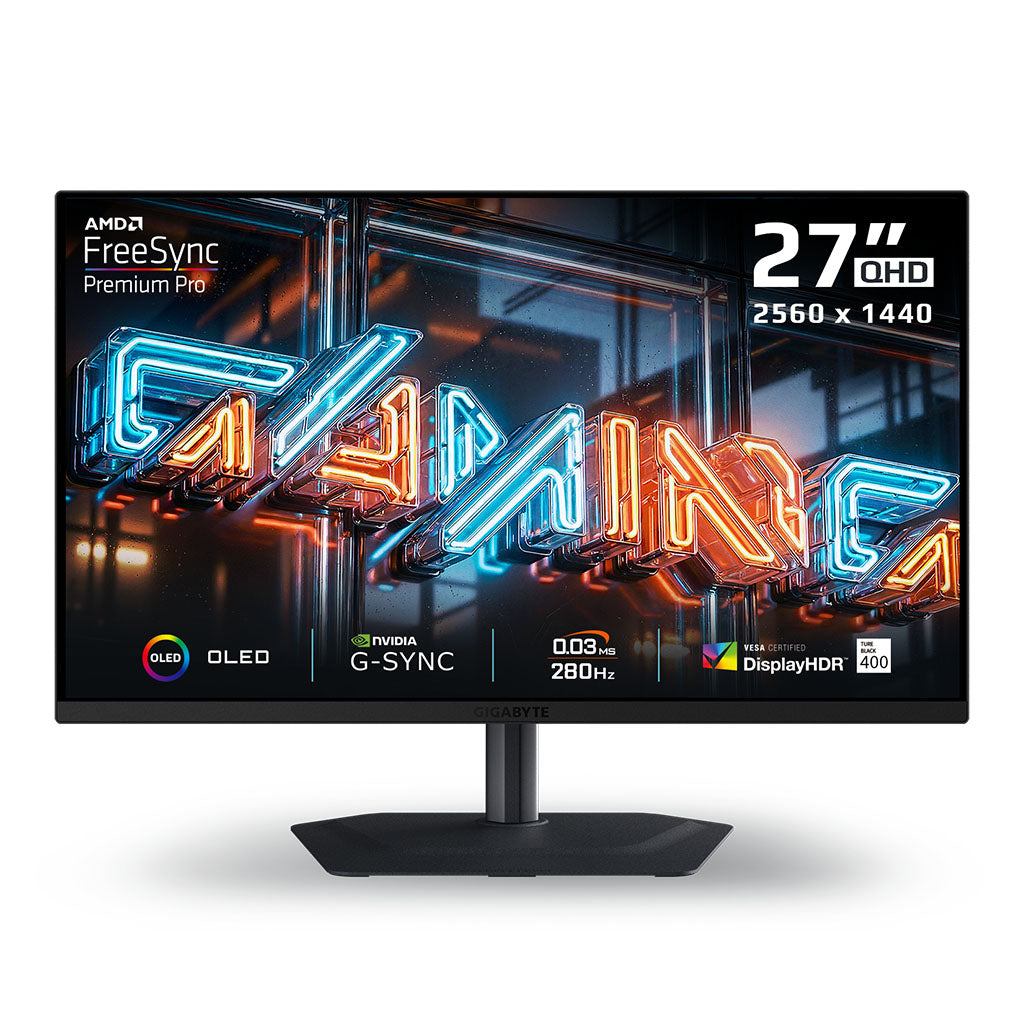 Gigabyte MO27Q2A 27" 280Hz QHD 0.03ms QD-OLED Gaming Monitor(MO27Q2A) - 1