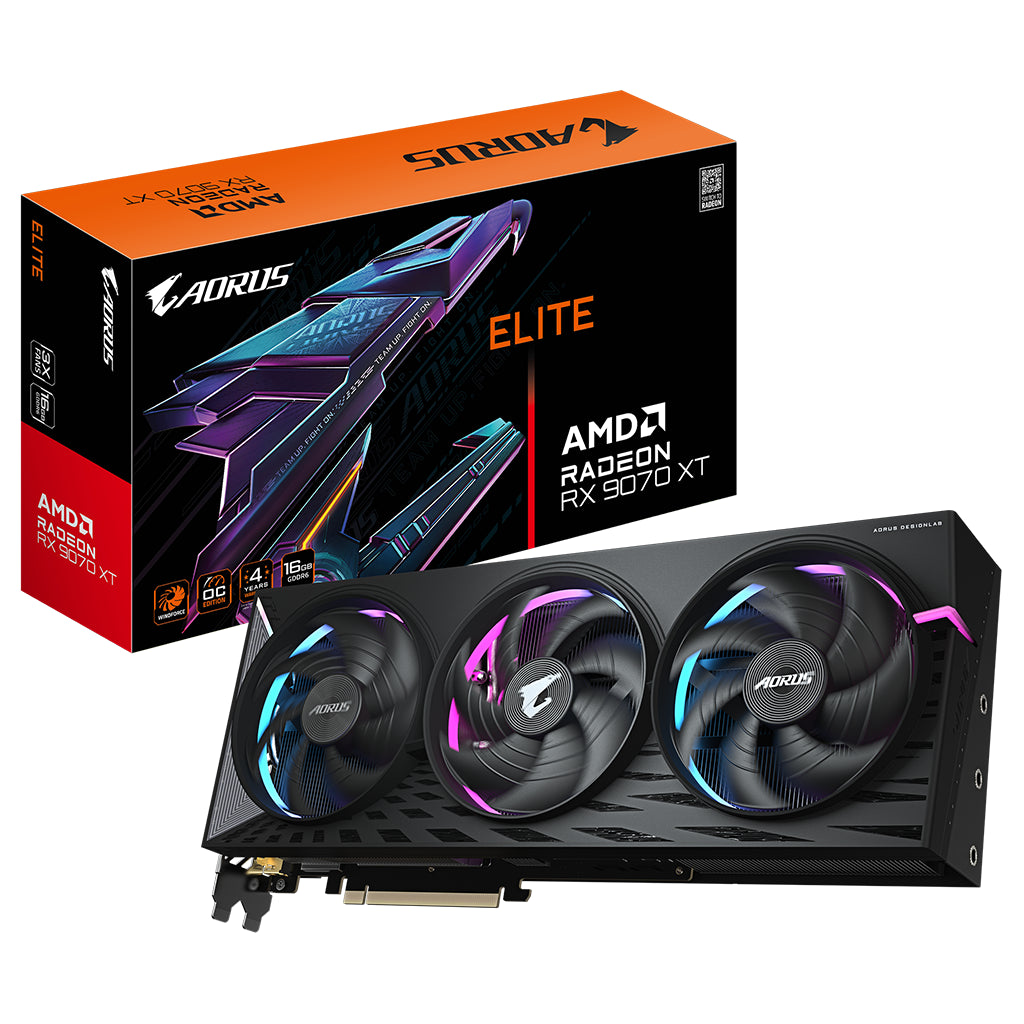 Gigabyte Radeon RX 9070 XT AORUS ELITE 16GB Video Card(GV-R9070XTAORUS E-16GD) - 1