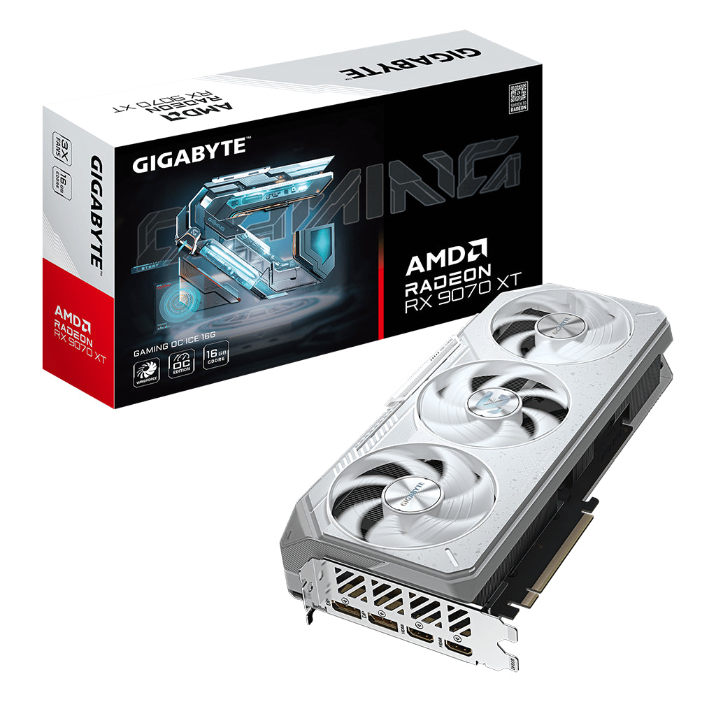 Gigabyte Radeon RX 9070 XT GAMING OC ICE 16GB Video Card(GV-R907XGAMINGOCICE-16GD) - 1