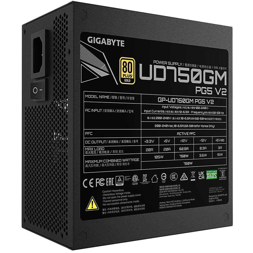 Gigabyte UD750GM PG5 V2 750W 80+ Gold Fully Modular Power Supply(UD750GM PG5 V2) - 5