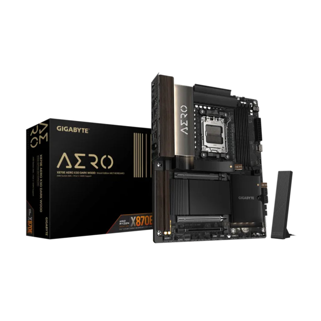 Gigabyte X870E AERO X3D DARK WOOD AM5 ATX Motherboard(X870E AERO X3D DARK WOOD) - 1