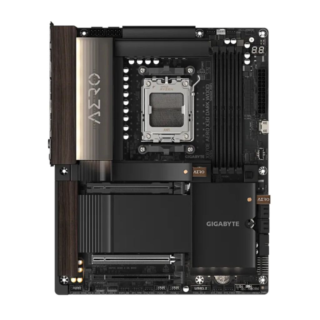 Gigabyte X870E AERO X3D DARK WOOD AM5 ATX Motherboard(X870E AERO X3D DARK WOOD) - 2