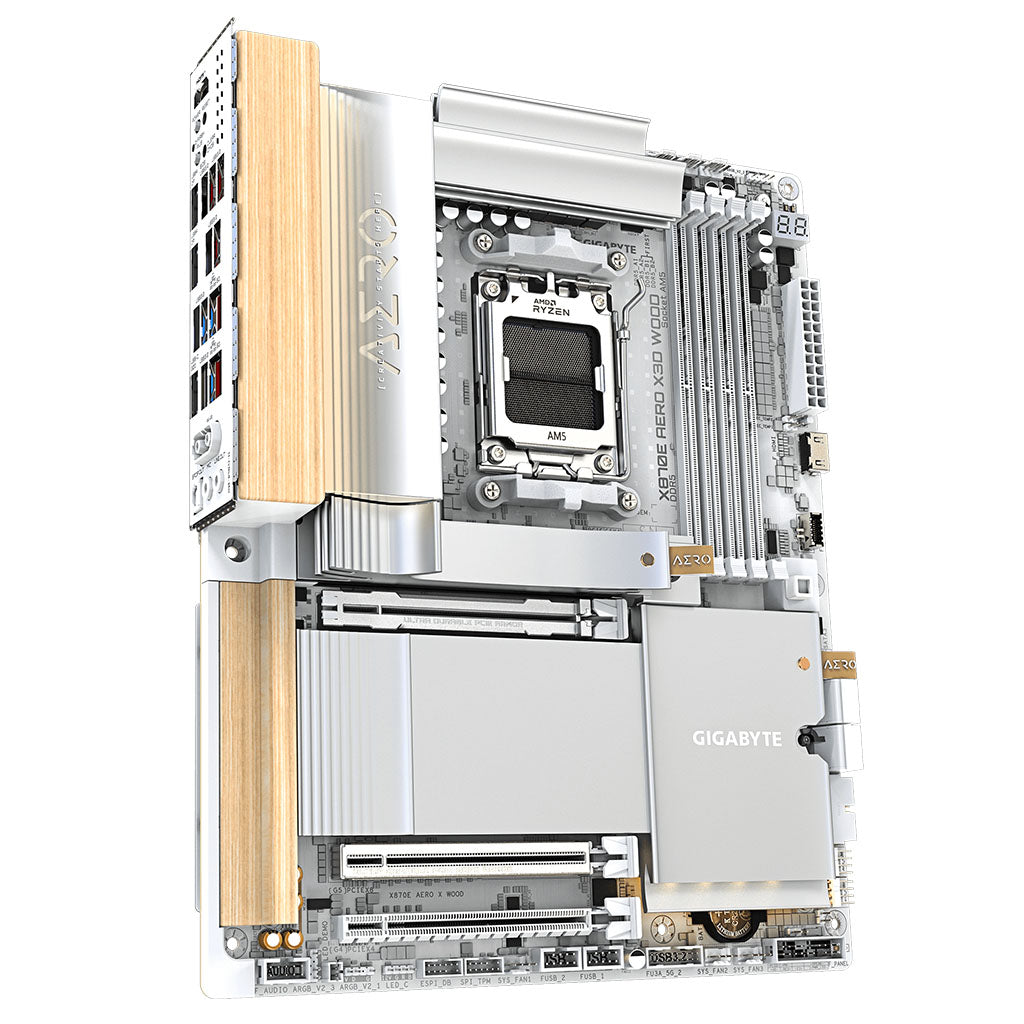 Gigabyte X870E AERO X3D WOOD AM5 ATX Motherboard(X870E AERO X3D WOOD) - 2