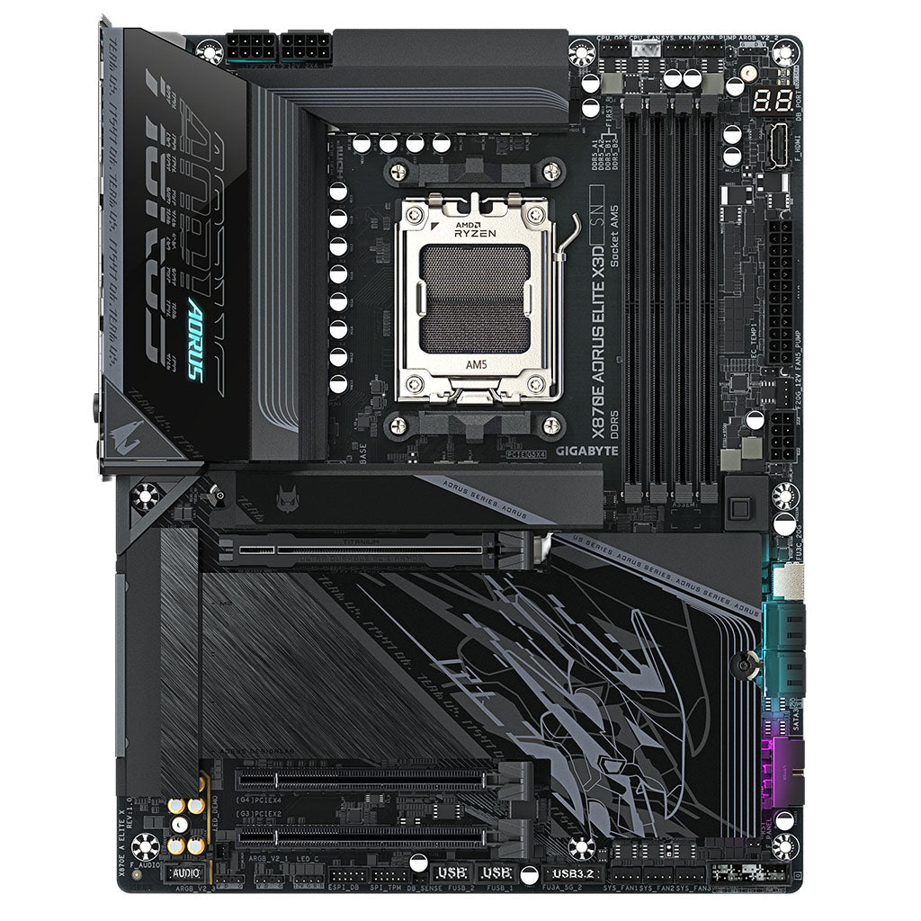 Gigabyte X870E AORUS ELITE X3D AM5 ATX Motherboard(X870E AORUS ELITE X3D) - 1