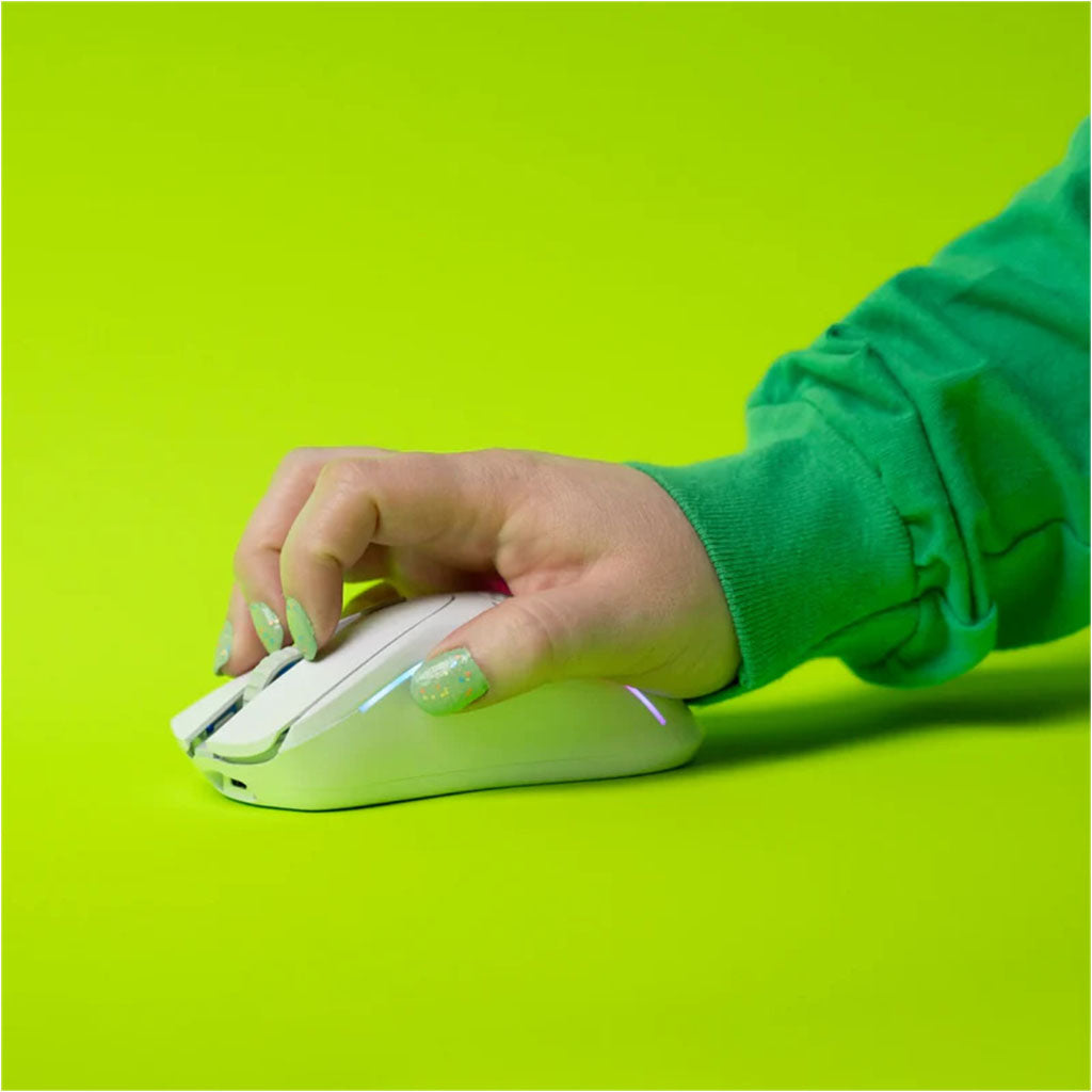 Glorious Model D 2 Wireless Ergonomic RGB BAMF 2.0 Optical Gaming Mouse - White(GLO-MS-DWV2-MW) - 5