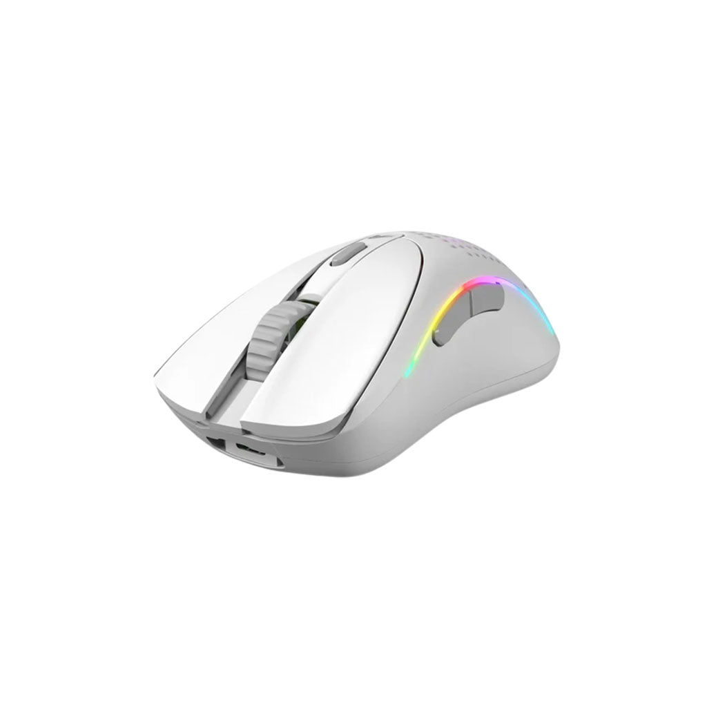 Glorious Model D 2 Wireless Ergonomic RGB BAMF 2.0 Optical Gaming Mouse - White(GLO-MS-DWV2-MW) - 3