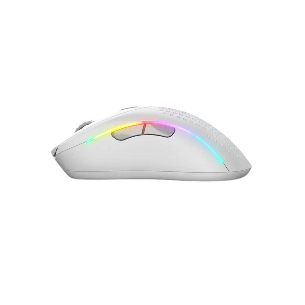 Glorious Model D 2 Wireless Ergonomic RGB BAMF 2.0 Optical Gaming Mouse - White(GLO-MS-DWV2-MW) - 4