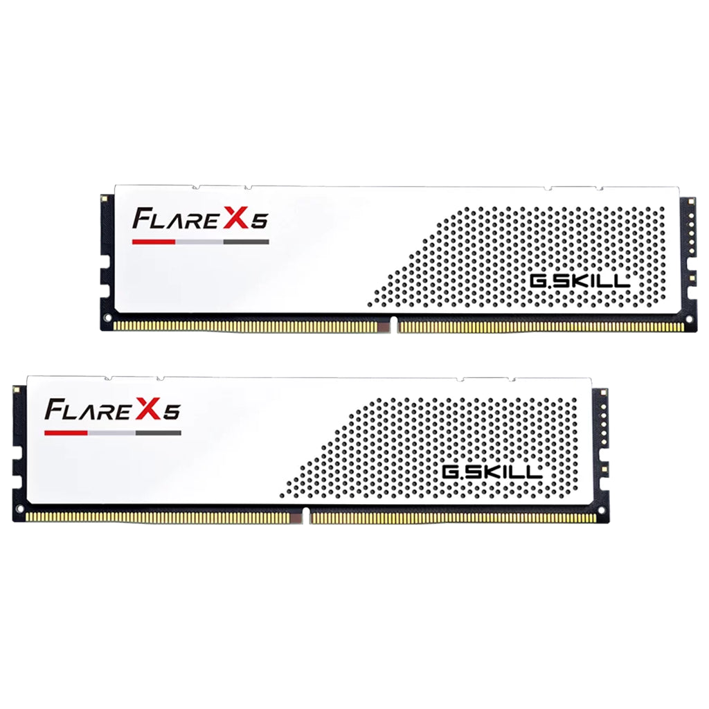 G.Skill Flare X5 64GB (2x 32GB) DDR5 6000MHz C36 Desktop Memory - White(F5-6000J3636F32GX2-FX5W) - 1