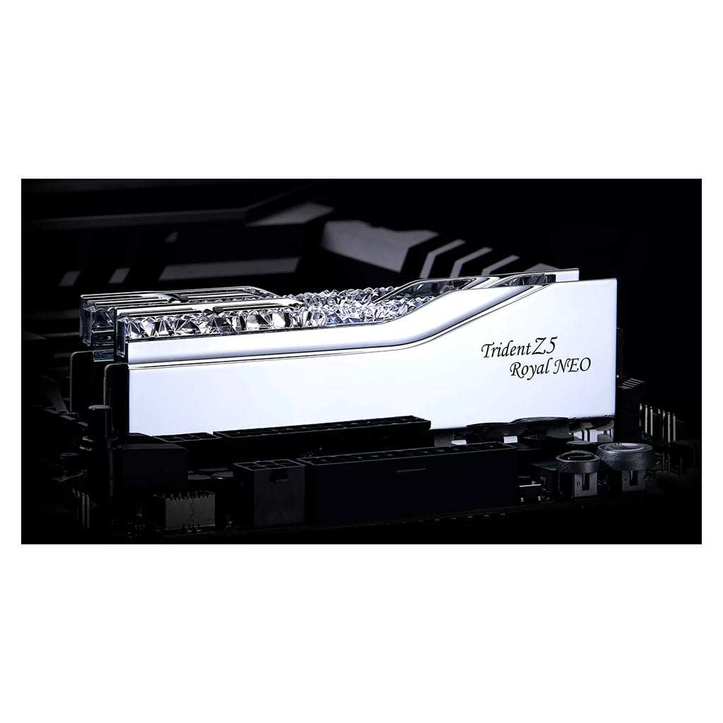 G.Skill Trident Z5 Royal Neo RGB 32GB (2x 16GB) DDR5 6000MHz CL28 AMD Desktop Memory - Silver(F5-6000J2836G16GX2-TR5NS) - 4