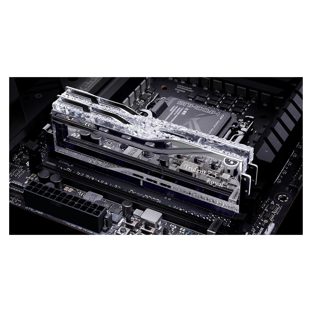 G.Skill Trident Z5 Royal RGB 32GB (2x 16GB) DDR5 7600MHz CL36 Desktop Memory - Silver(F5-7600J3646G16GX2-TR5S) - 4