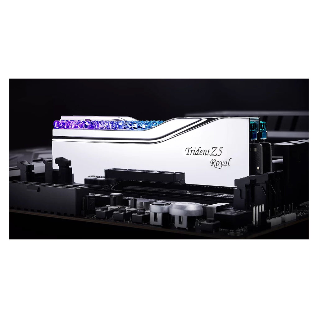 G.Skill Trident Z5 Royal RGB 32GB (2x 16GB) DDR5 7600MHz CL36 Desktop Memory - Silver(F5-7600J3646G16GX2-TR5S) - 5